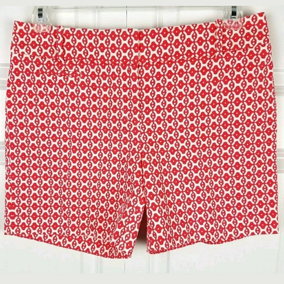 LOFT Pants - Ann Taylor Loft Sz 6 Red White The Riviera Shorts